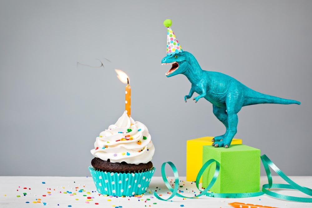 Børnefødselsdag med dinosaurtema
