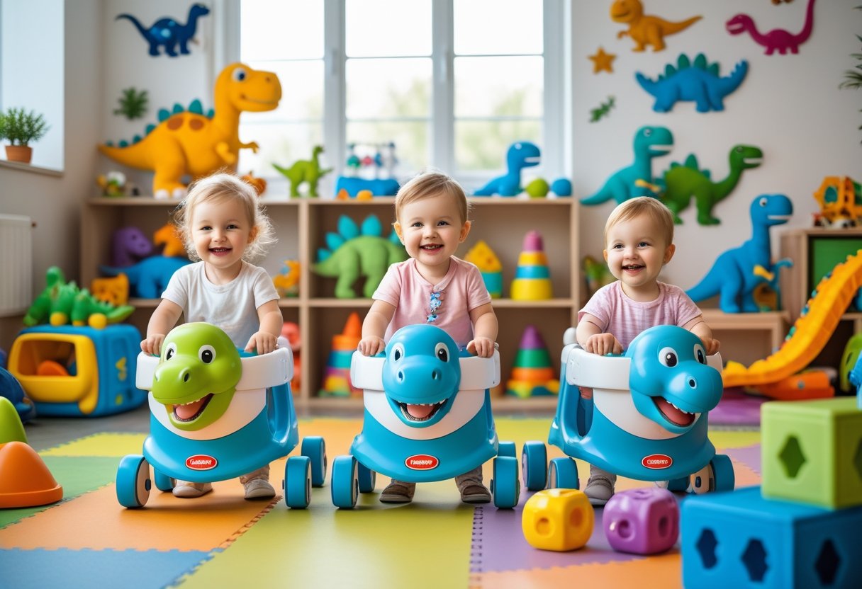 Sjov og læring for små dinosaurfans med gåvogne