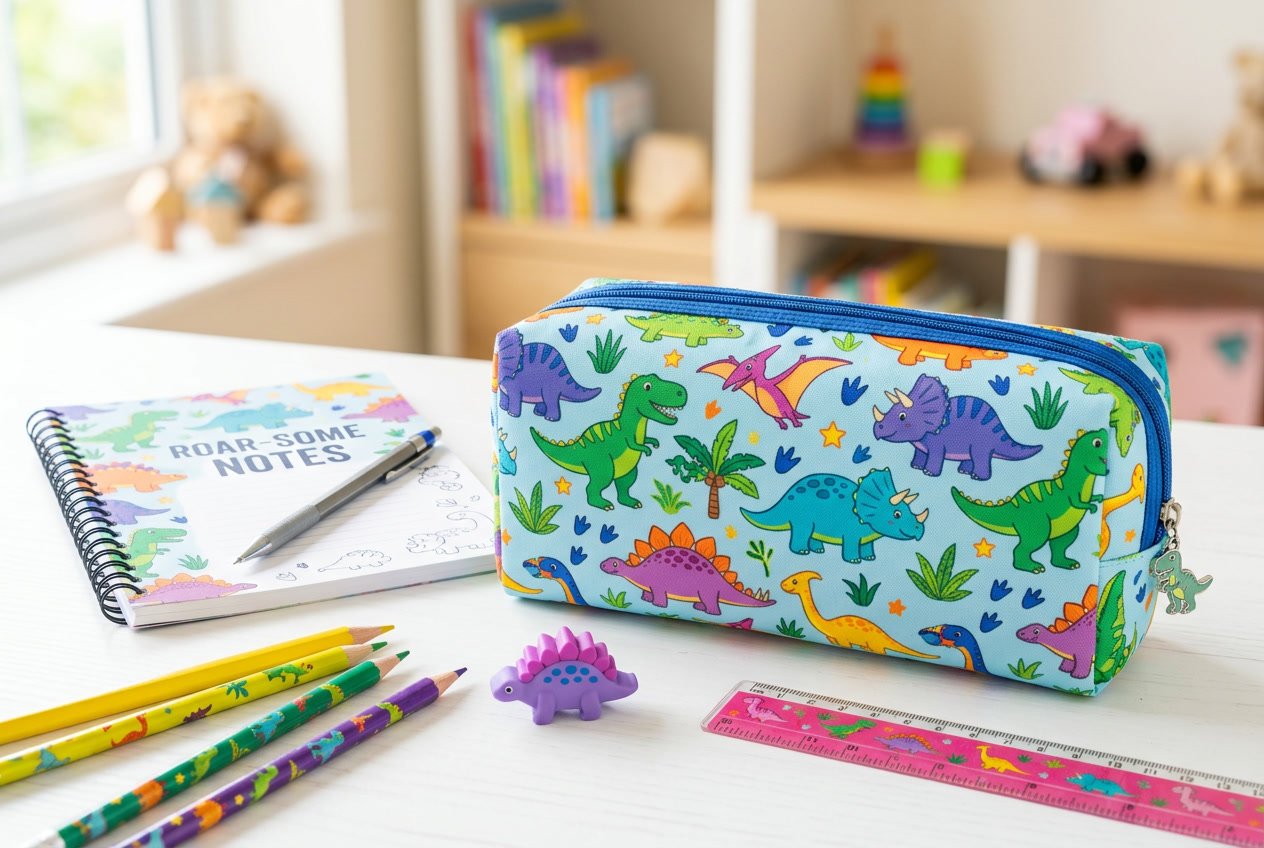 Find det bedste penalhus til en pige med kærlighed til dinosaurer